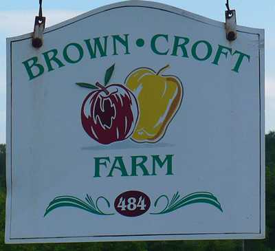 Brown Croft Sign at driveway